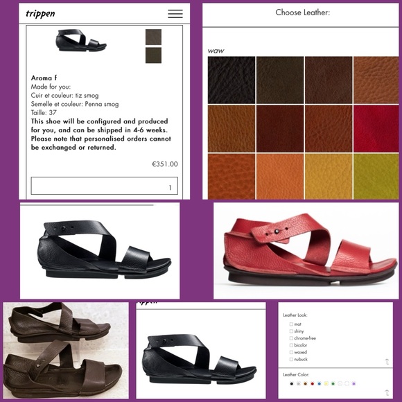 TRIPPEN — ‘Aroma’ …. Gorgeous German manufactured Leather Sandals … Size 37 ❤️ - Picture 3 of 15